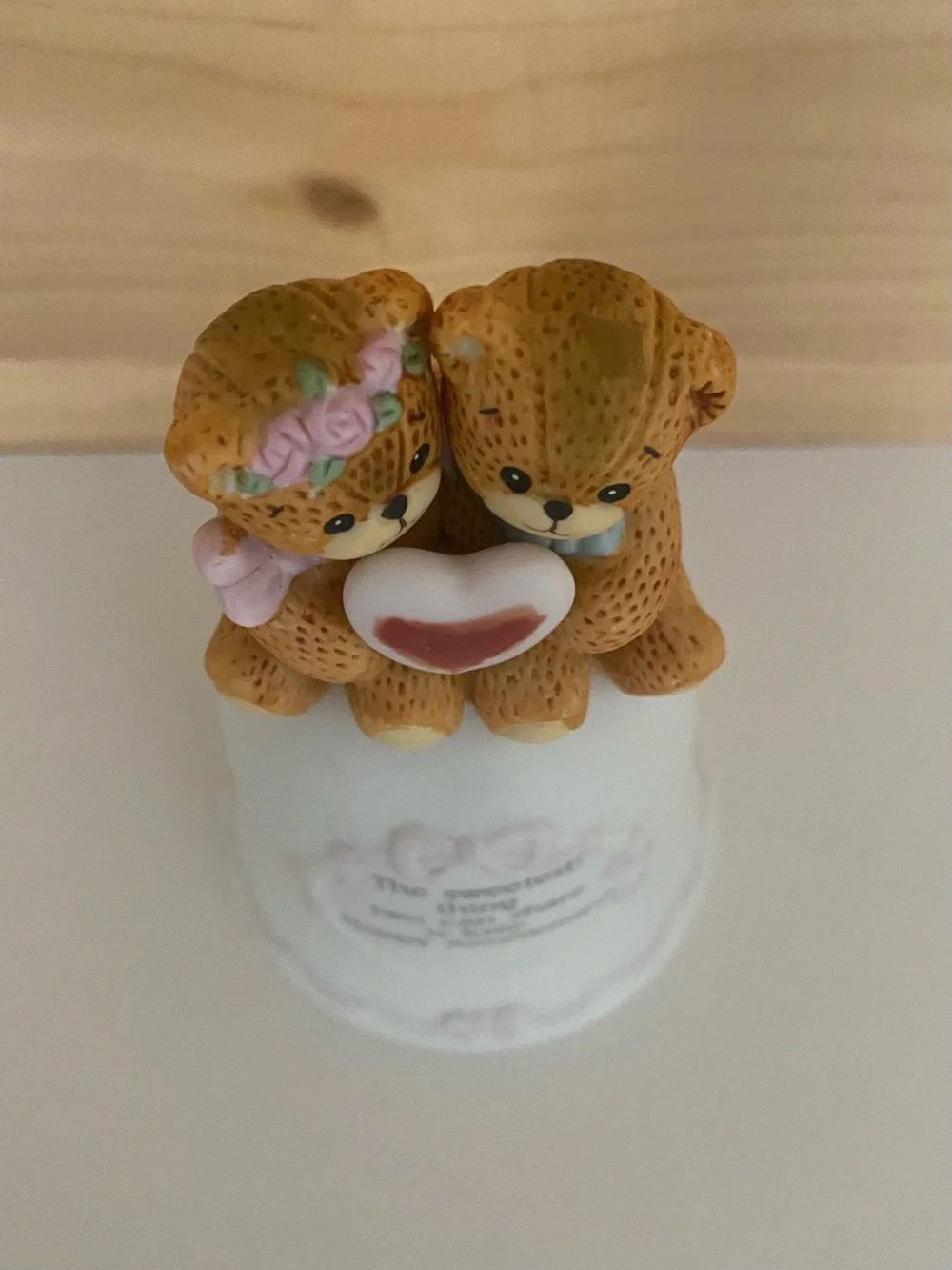 RARE Vintage 1987 Enesco Lucy Rigg Anniversary Bell Bear Figurine Collectible